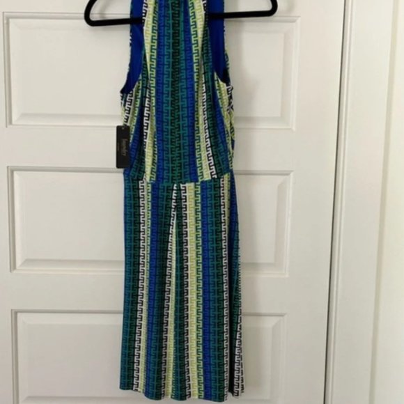 NWT Laundry By Shelli Segal Blue and Green Dress-Size 6 - Picture 3 of 6